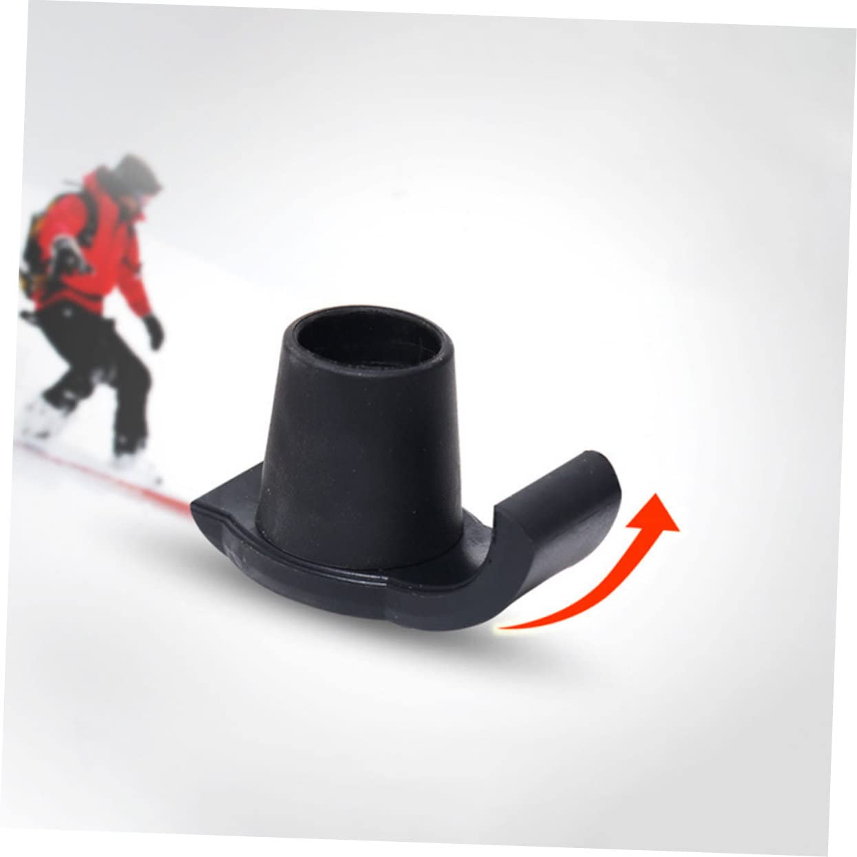 MAGICLULU Deslizadores de Esquí Antideslizantes Accesorios Prácticos para Andadores, 2 Piezas de Plástico Negro Absorción de Impactos para Caminatas Seguras