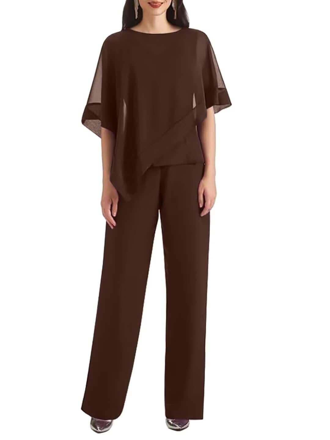 3 Pieces Mother of The Bride Pant Suits Formal Outfits Womens Jumpsuits Wedding Guest Dress