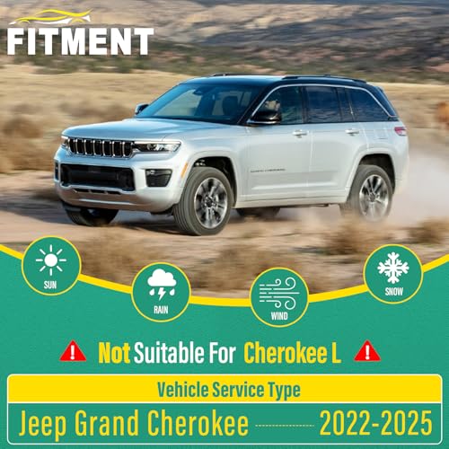 Image of 26 inch 20 inch 12 inch Windshield Wiper Blades Replacement for Jeep Grand Cherokee 2022 2023 2024 2025 (Not Suitable for Cherokee L) Premium All Weather Front Rear Wipers Set - OEM Quality (Pack of 3)