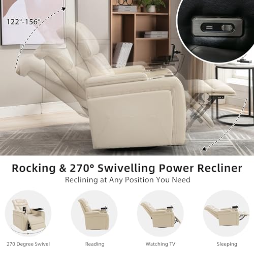 Sillón Giratorio Piel Sintética Blanco miniatura 7
