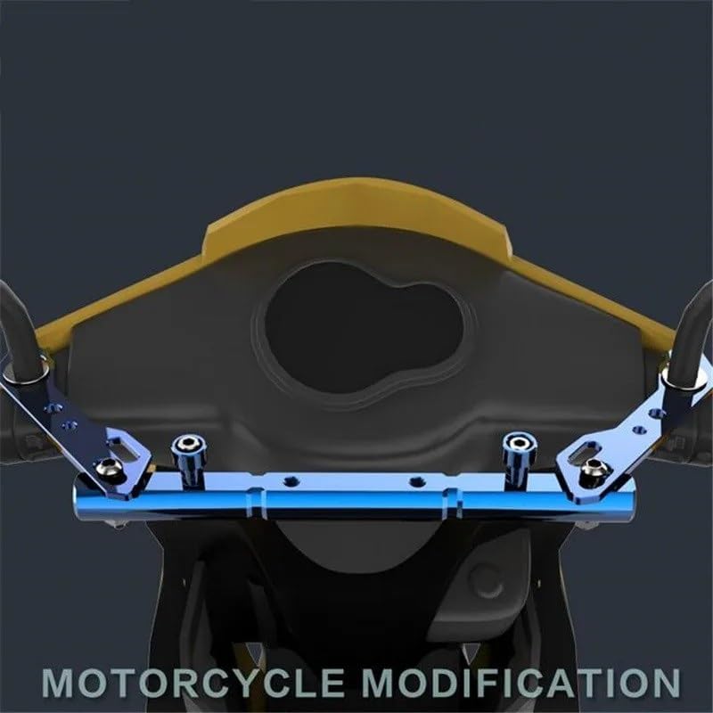 オートバイミラーシート多機能延長バーバランスクロスステアリングホイール自転車ハンドルバー バイク クランプバー(Yellow1)