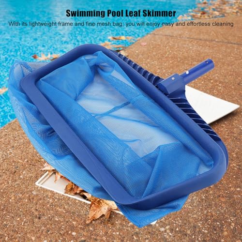Retino Raccogli Foglie Leggero con Rete Fitta E Sacco Profondo, Utensile Efficace per Pulizia Piscina Laghetto E Vasca, Retino Galleggiante Compatibile con Asta Telescopica Standard