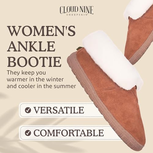 Womens Ankle Boots - Womens Shoes Made with 100% Genuine Sheepskin for Indoor & Outdoor - Soft & Comfortable Womens Slippers - Ankle Boots for Women with Thermoplastic Rubber Sole4