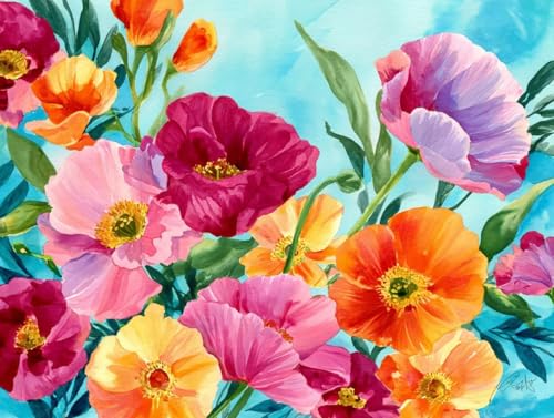 数字油絵初心者向け DIY アクリル絵の具塗り絵キット、Paint by Numbers子供と大人ハンド塗り絵美しい花インテリア装飾ペイントバイナンバー 絵画手芸ストレス解消DIY手描、インテリア 家の壁の装飾、40x60cm/16x24インチ(フレームレ