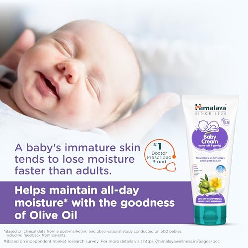 Image of Himalaya Gentle Baby Cream 50ml | No.1 Doctor-Prescribed Brand | Nourishes & Extra Soft Skin | pH 5.5 Formulation | Safe for Newborns
