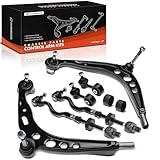 A-Premium Set of 8, Front Lower Control Arm & Bushing, Sway Bar Link, Inner & Outer Tie Rod End Assembly, Compatible with BMW E36 Series - 1992-2002 - 318i 318is 318ti 323is 325i 325is 328i Z3, RWD