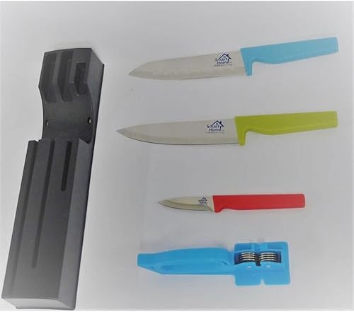 Miniatura 5 de Smart Home - Juego de 5 cuchillos con 3 cuchillos con bloque y afilador