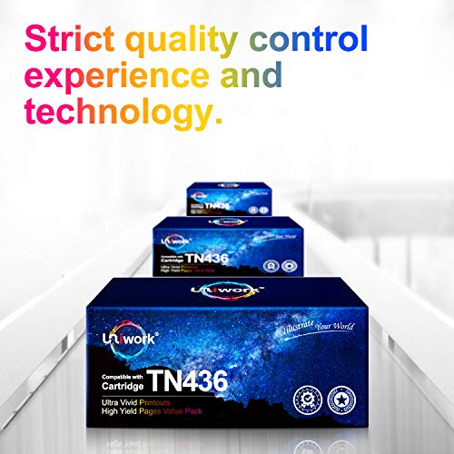 Image of Uniwork Compatible Toner Cartridge Replacement for Brother TN436 TN 436 TN436BK TN433 use with MFC-L8900CDW HL-L8360CDW HL-L8260CDW MFC-L8610CDW MFC-L9570CDW HL-L9310CDW Printer Tray (4 Pack)