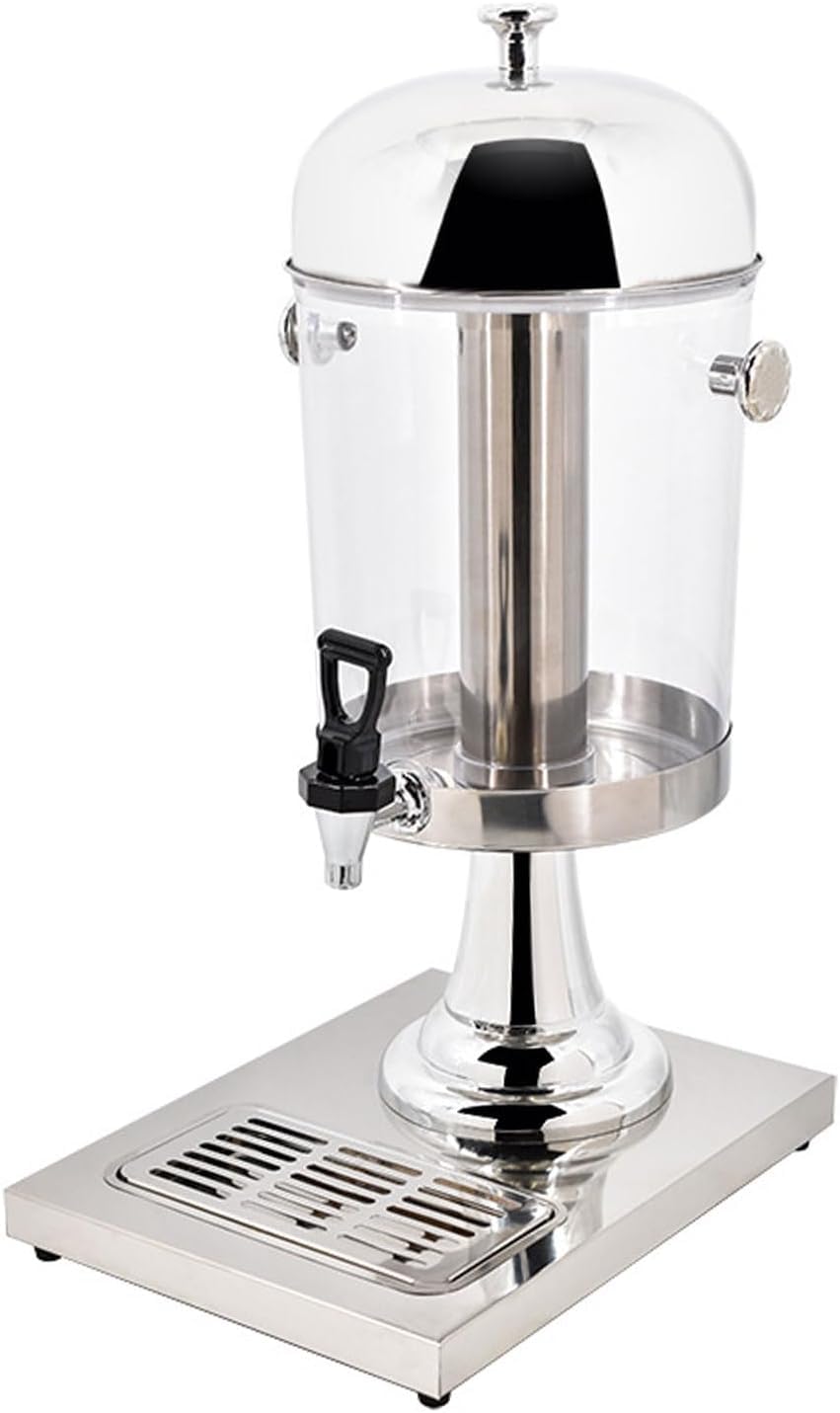 asdchZen 8L Juice Dispenser Beverage Dispenser With Spigot Hot Cold Drink Dispenser Coffee Urn For Parties Restaurant Hotel Bar,Silver