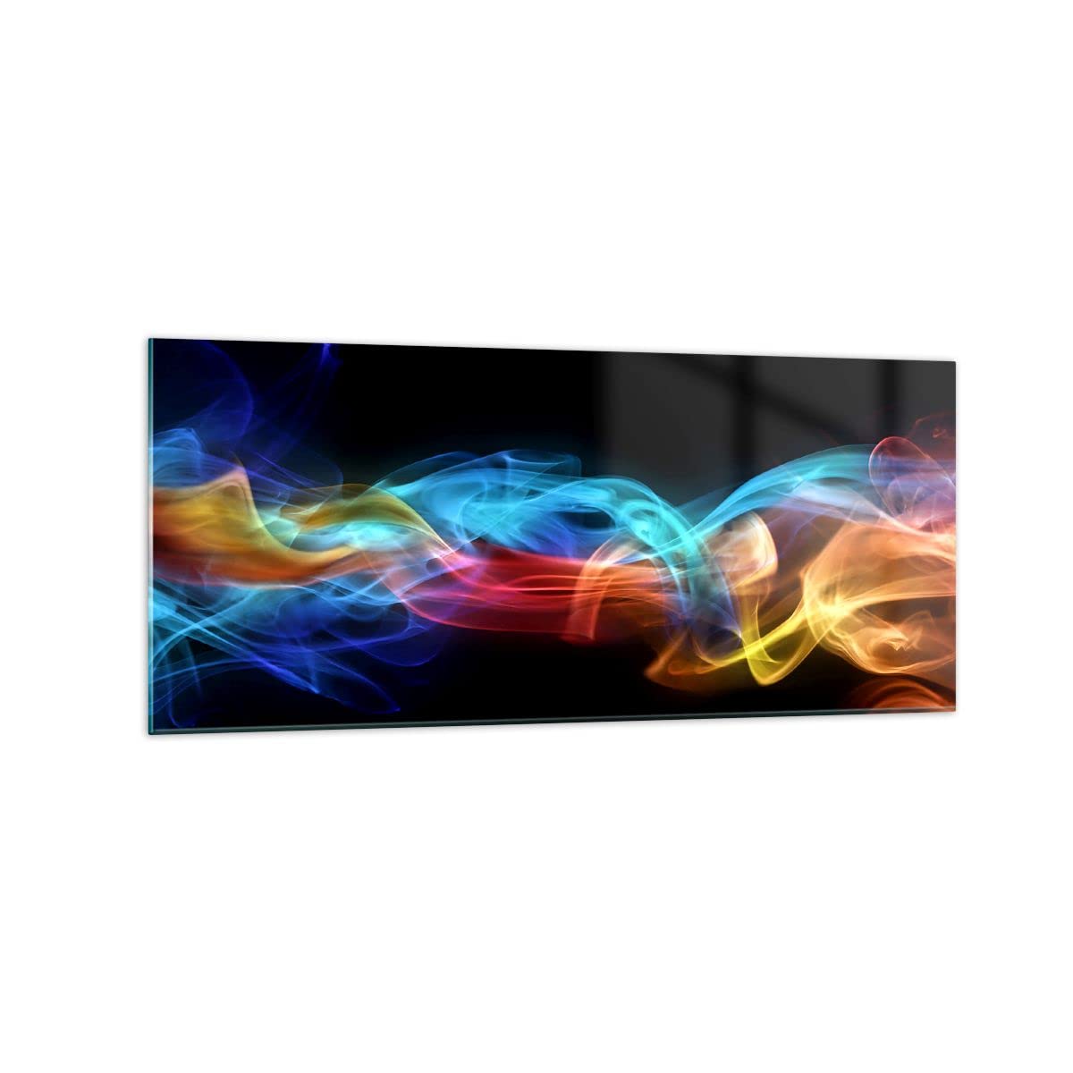 Decoracion Salon Abstracto aire colorido figura Vidrios decorativos 120x50cm Cuadro Sobre Vidrio Moderno Cocina Cuadros Pared Impresiones Impresión en Cristal Wall Art Prints Grande GAB120x50-2171