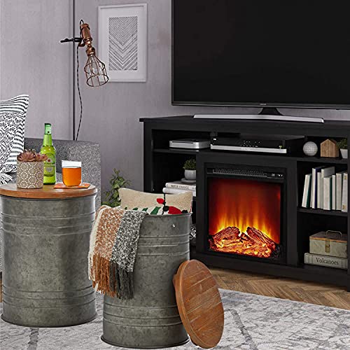 Glitzhome 1002004184 Rustic Storage Ottoman Seat Stool thumb #1