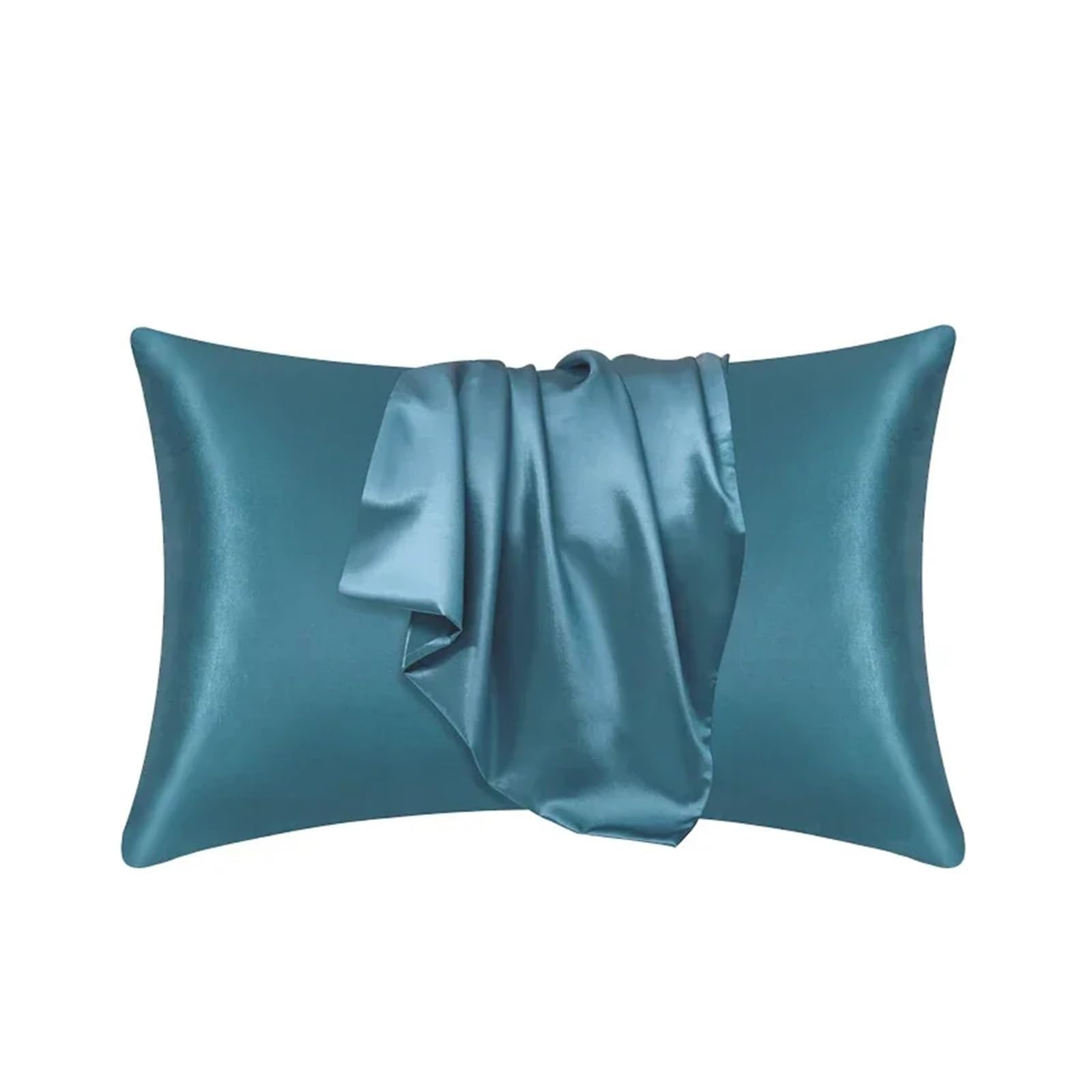Silky Pillow Covers, Silk Pillowcase Multicolor Multiple Sizes(Moonlight Blue,51cmx76cm)