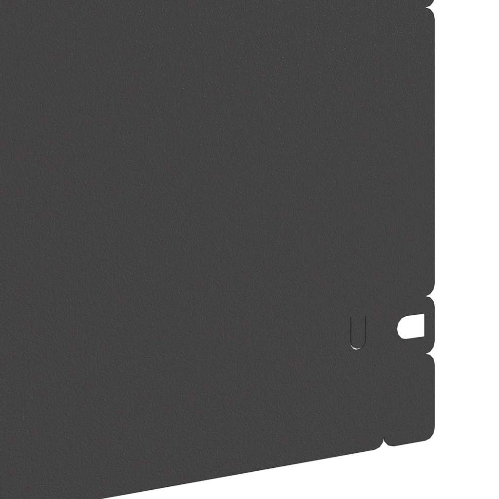 Lot de 20 bordures de pelouse en métal noir - 103 x 0,05 x 22 cm - En acier - Pour bordures de pelouse