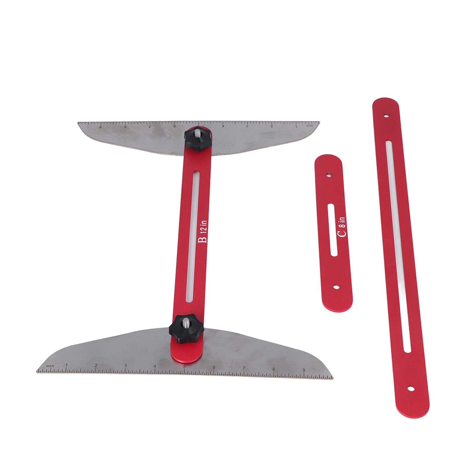 Herramienta de Plantilla de Peldaño de Escalera, Regla de Medición de Escalera Portátil Multifuncional para Renovación del Hogar, Hierro de Plástico Ligero, 29 Accesorios