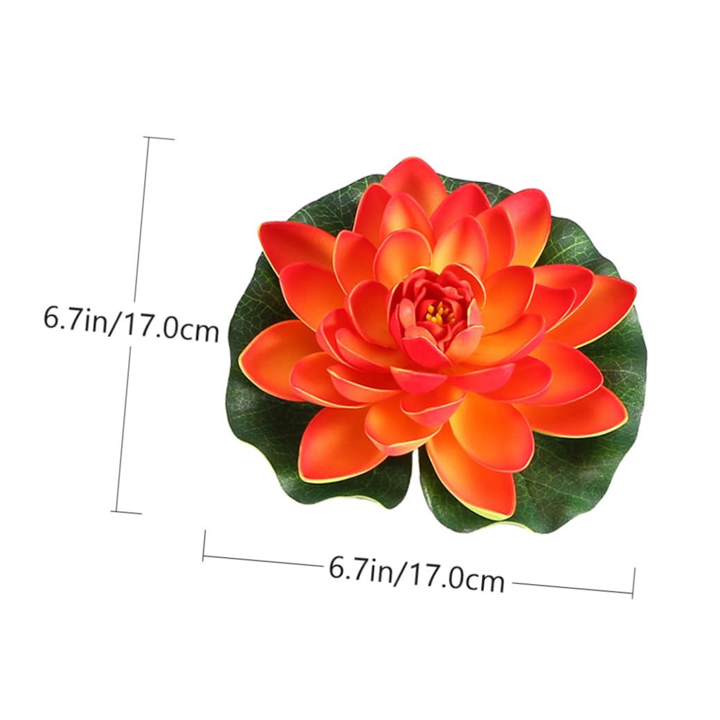 PRETYZOOM 3 Juegos Loto De PU Planta Artificial Piscina Flores Flotantes Decoración del Tanque De Peces Betta Betta Decoraciones para El Tanque Decoración del Acuario De 3 Piezas * 3