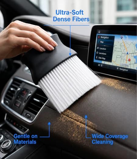 Image of 3 in 1 Combo EZ Wave Car Duster Kit with 2 Pcs Interior Car Cleaning Detailing Tool (Combo - 3 Pack)