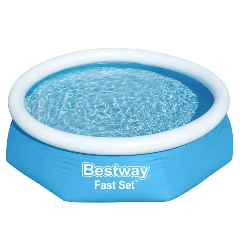Bestway Fast Set Piscina Con Pompa Filtro, Ø 244 X 61 Cm, Blu, Rotondo-image
