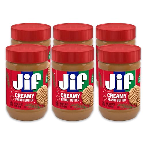 Jif Creamy Peanut Butter, 16 Ounces (Pack of 6)
