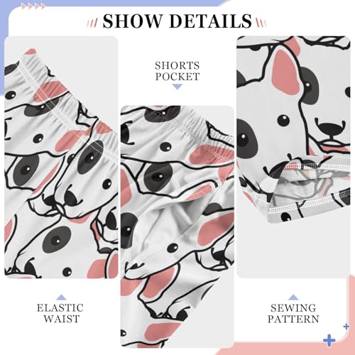 ZZKKO Bull Terrier Puppy Face Boys Pants for Kids Jogger Pants with Pockets S-XL4