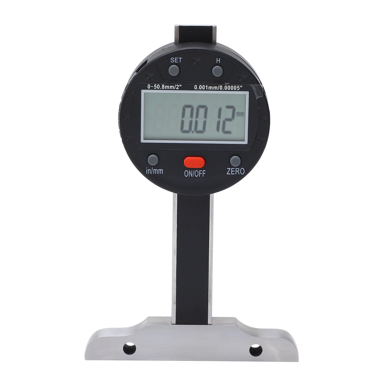 Kadimendium Medidor de Profundidad Electrónico Medidor de Profundidad Digital de Alta Precisión para Profesionales Rango de 0-50,8 Mm con Batería