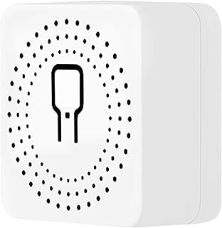 Tomshin Módulo de Mini Smart Switch Wi-Fi com APP/Controle Remoto de Voz Suporte Função Timing/Countdown/Device Sharing Controle bidirecional Mini Smart Home Controlador ligado/desligado compatível com Alexa/Google Assistant
