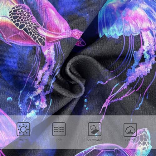 Wusikd Turtle Jellyfish Girls' Underwear Cotton Underwater Girls Briefs Soft Toddler Underwear 2T3