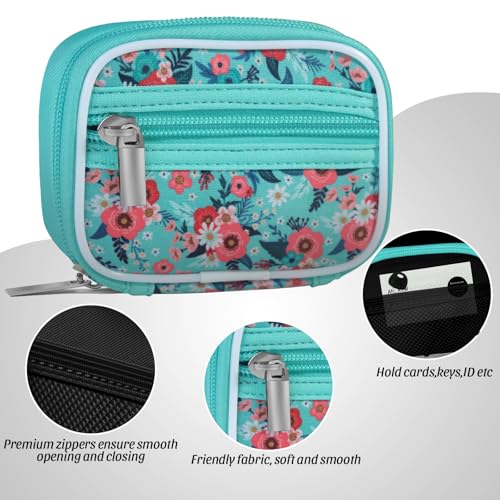 Image of Pill Case Weekly Travel Pill Organizer for Purse with Removable 7 Day Pill Box Premium Neoprene Pill Container for Travel Purse Accessory, Vitamin, Supplement, Small Pieces Arrangement-Green