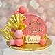 Happy Birthday Kuchendekoration 1 Stück Goldene Spiegel Tortendeko für Jungen, Mädchen, Geburtstags Cake Topper für Geburtstagsparty-Kuchen-Dessert