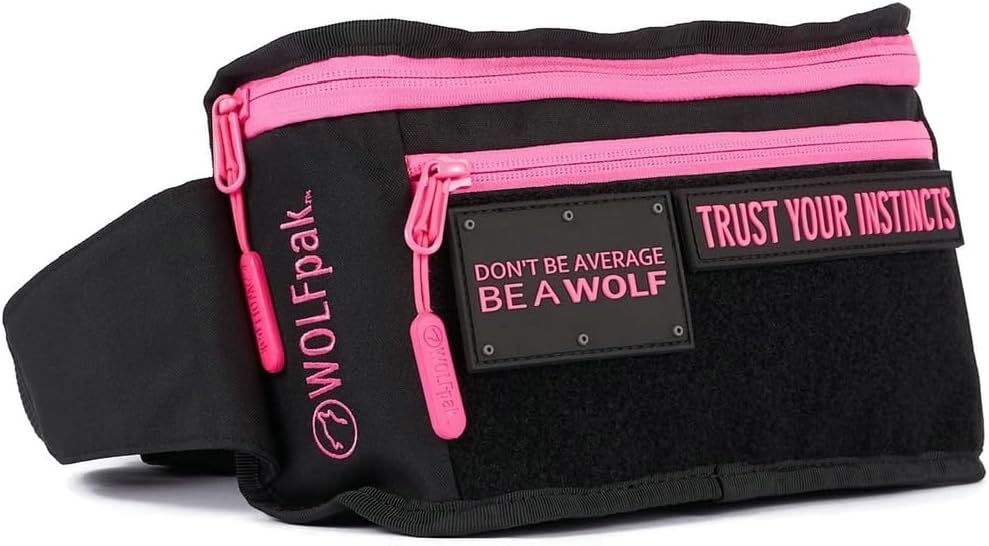 Tactical Fanny Pack-Chest Pack (Black Neon Pink)