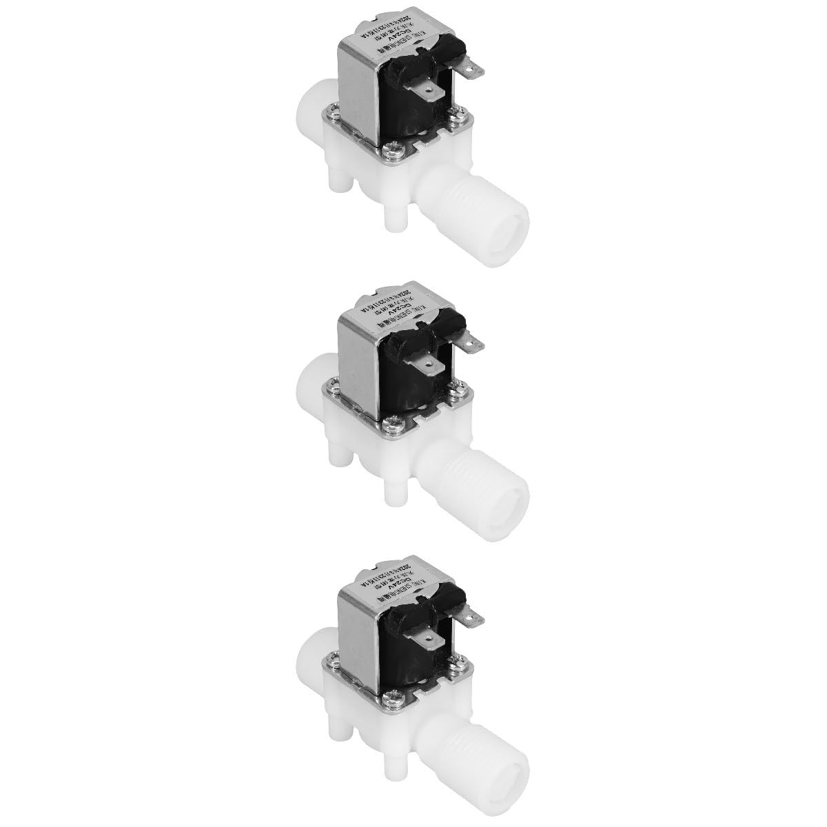 SOLUSTRE 3 Piezas La válvula electromagnética electroválvula de agua válvula solenoide para uso industrial válvulas solenoides para agua válvula solenoide 24v electroválvula de riego PBT，