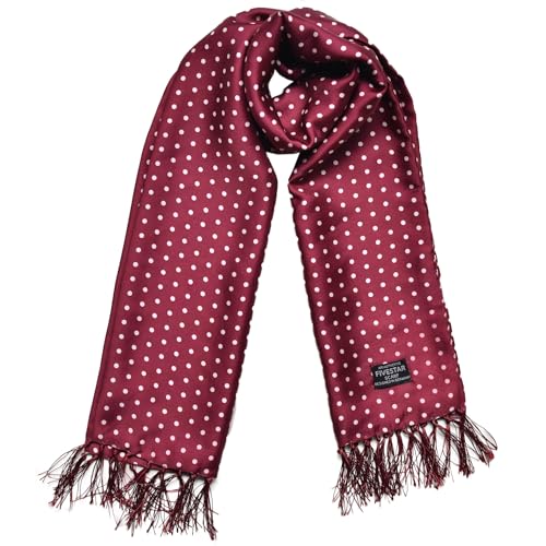 Fivestar Sports Silk Aviator Scarf (Burgendy)
