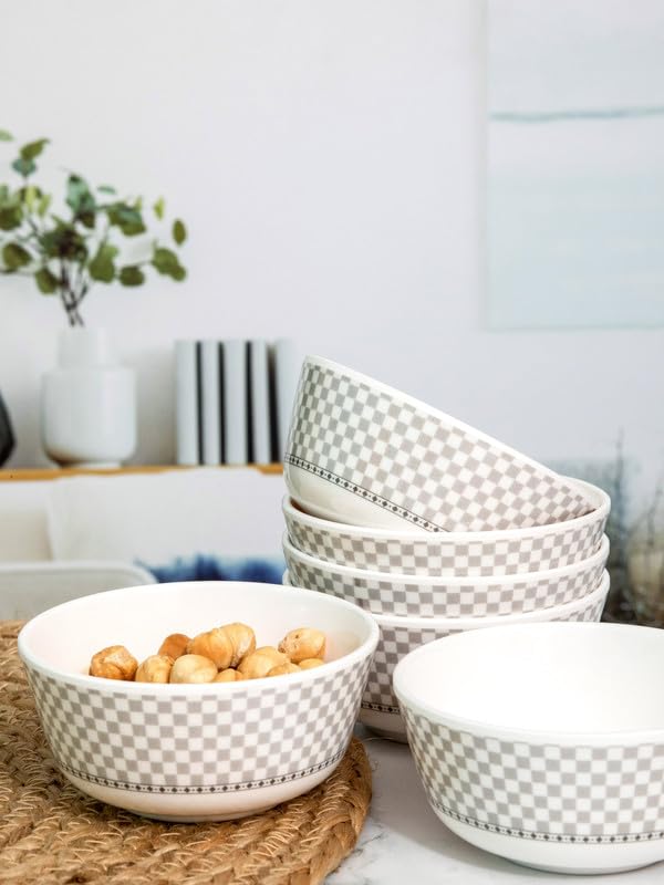 Servewell Veg Bowl Set 6 pc Rnd 10.5 cm - Checkers