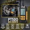 PT520 Digital Manometer, 0.25% FS Dual-Port Differential Pressure Gauge -100~200Kpa, 11 Units HVAC Air Pressure Tester, Handheld with Max/Min/Data Hold, Backlit LCD