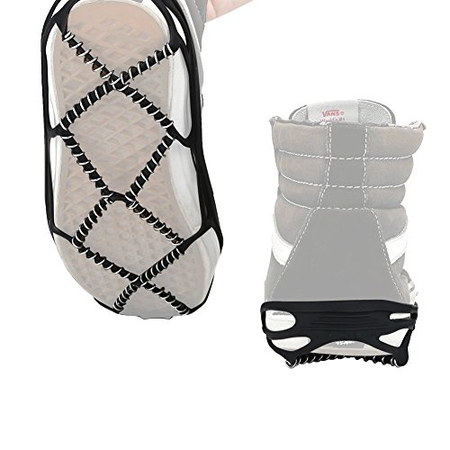 MOUMOUTEN Crampons pour Chaussures, Crampons Universelles, Crampons de Traction en Acier Inoxydable pour Crampons Antidérapants pour la Marche, Le Jogging ou la randonnée sur la Neige et la Glace Cover