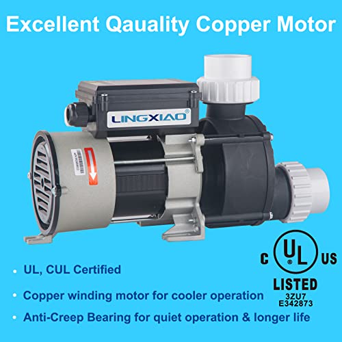 Image of 2HP Hot Tub Bath Pump - LX Pump Motor 110V - 120V, 1.5 inch Port (WBH200)