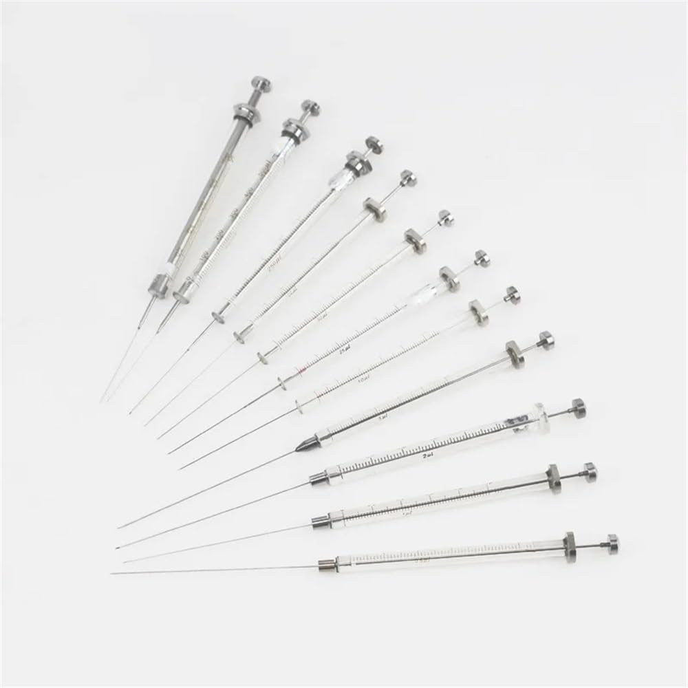 Attrezzature e forniture di laboratorio Iniettore 0,5/1/2/5/10/25/50/100/250/500/1000uL siringa in vetro con ago a testa piatta for cromatografo