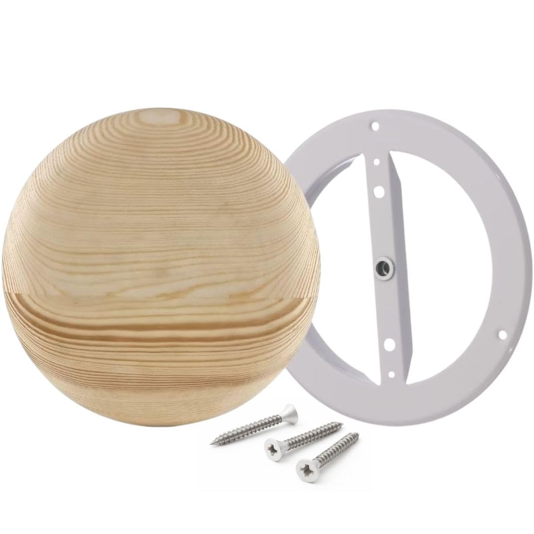 Ø 100mm | 4 inch Round Wooden Adjustable Air Valve for Sauna - Wall Ceiling Universal Supply Exhaust Diffuser - Ventilation Grille - Ducting Cover