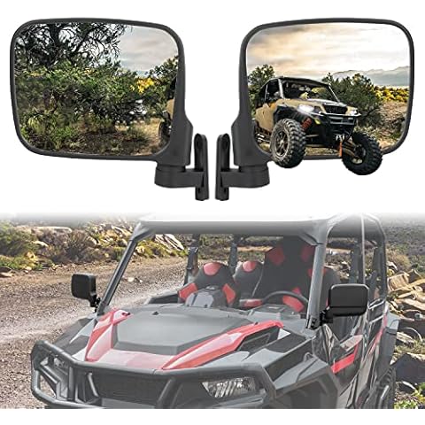 Adjustable Wider Rearview Side Mirrors for Polaris General XP 4 1000, SAUTVS Folding Clear Rear View Side Mirrors for Polaris General 1000/ 4 1000 / XP 1000 / XP 4 1000 2016-2023 Accessories(2PCS) Cover
