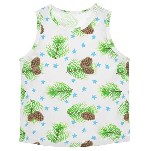 Pinecone Star Branch Boys Tank Tops Sleeveless Tank Top Shirts Undershirts for Kids,3T