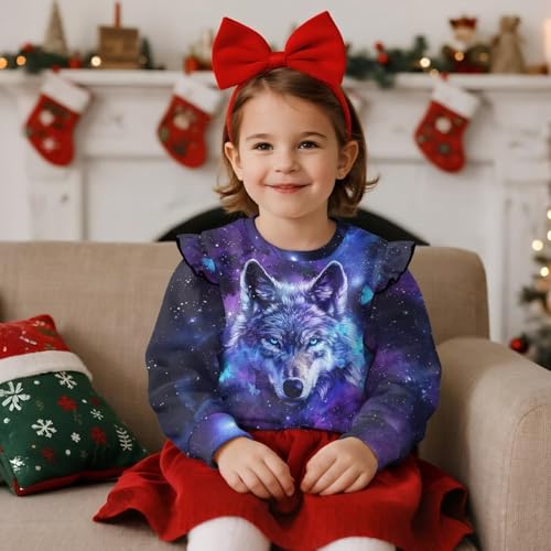 3-8T Girl Clothes Fall for Toddler Skin Friendly Basic Tee Shirts for Playground Fun2