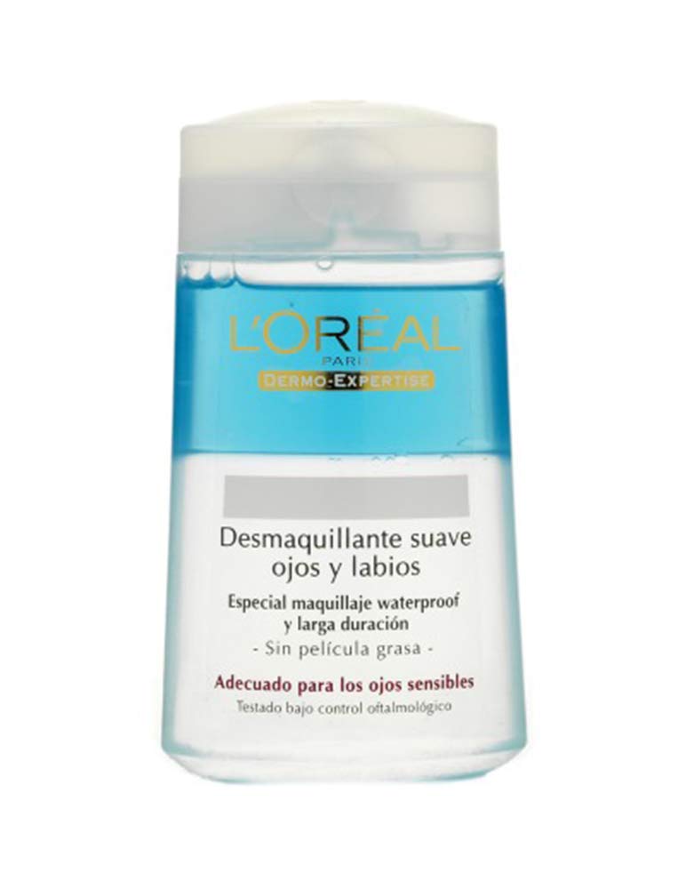 L'Oréal Paris Dermo Expertise Desmaquillante Ojos y Labios sin Efecto Gaso, 125 ml
