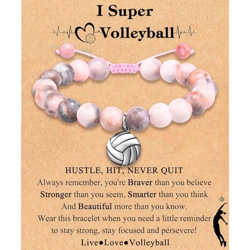 Image of EFVISD Volleyball Bracelet Gifts for Teen Girls Volleyball Players Team, Christmas Birthday Valentines Graduation Back to Schoool Gifts for Girls Daughter Granddaughter Niece Sister