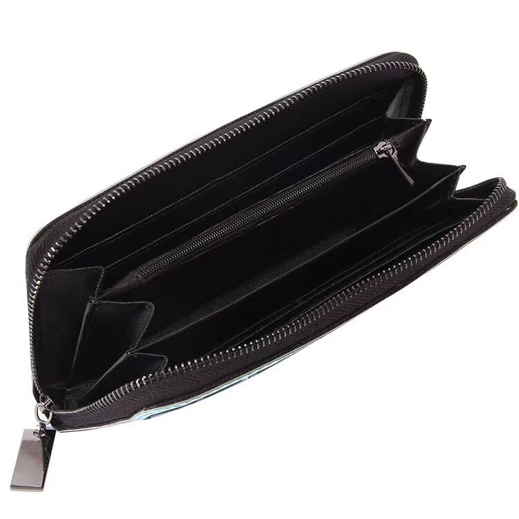 Women Girls Vegan Geometric Cork Wallet Three Fold Minimalist Purse Slim Card Holder Eco Friendly Cork Clutch Bag For Birthday Christmas Gifts(Color:Zip)3