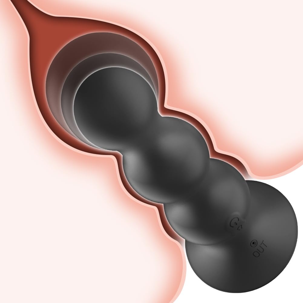 SXOVO Vibratore anale Butt Plug gonfiabile 10 modalità di vibrazione con telecomando Palle anali in silicone Masturbazione stimolazione della prostata Giocattolo sessuale per uomini donne coppie