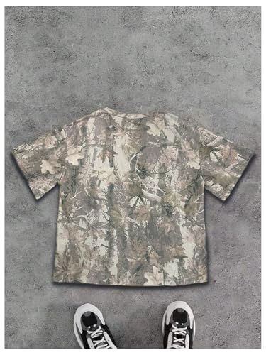Women's Y2K Camo Print Shirts Oversized Camouflage T Shirt Vintage Short Sleeve Tee Casual Crewneck Summer Tops2