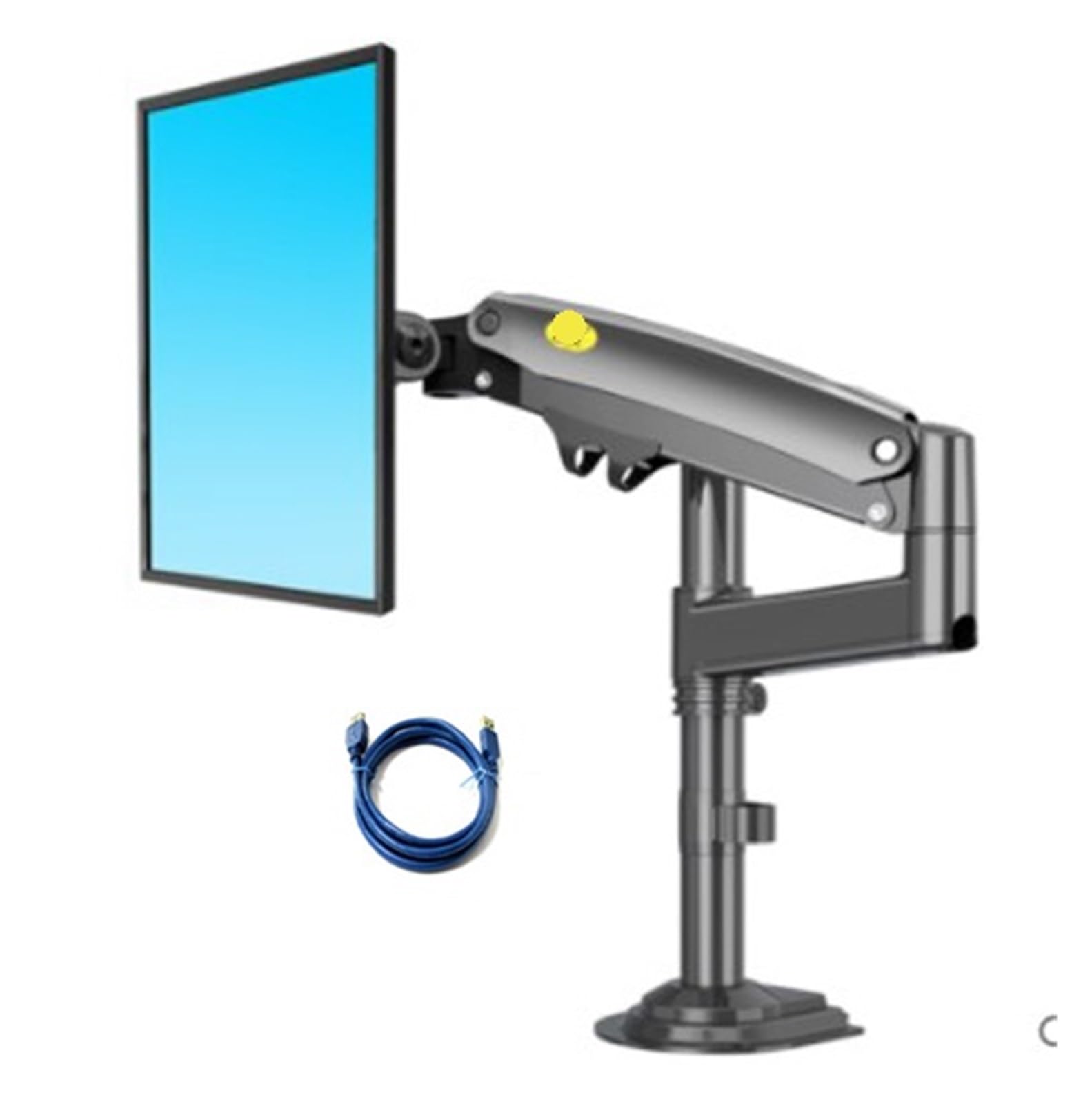 Bras de moniteur H100 à mouvement complet et ressort à gaz pour grand écran LCD