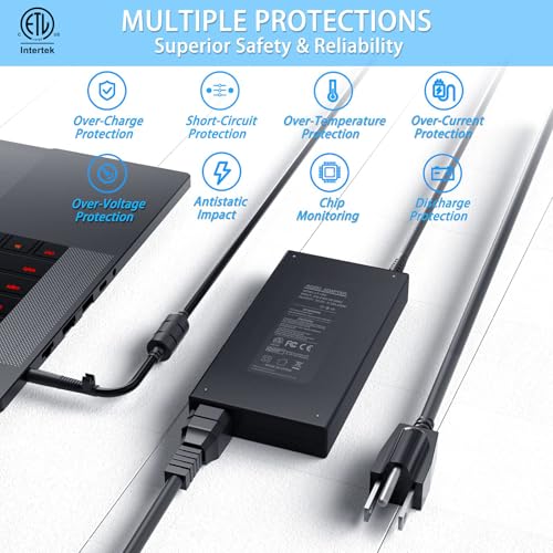 Image of VHBW Replacement for HP 120W Power Adapter Compatible with HP Envy DV4 5300 DV6 7300 DV7 7000 7300 EliteBook 8460W 8560W Thunderbolt Dock G2 G4 HSTNN-DA25 ADP-120MH 677762-001 693709-001 906329-001