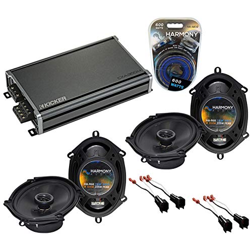 Harmony Audio Compatible with 2005-09 Ford Mustang (2) HA-R68 New Factory Speaker Replacement Upgrade Package with CXA360.4 Amplifier
