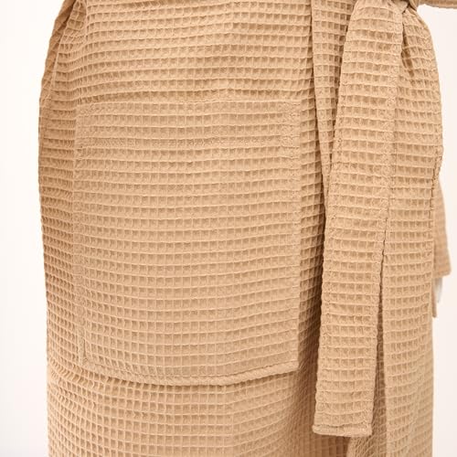 Image of BAGNO MILANO Women's Robes, Waffle Robes For Women, Turkish Cotton Bathrobes For Women (US, Alpha, Small, Medium, Regular, Regular, Beige)