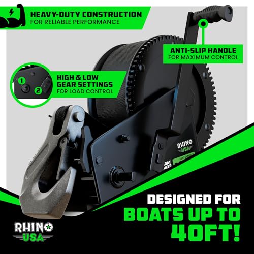 Rhino USA 2-Speed Boat Winch
